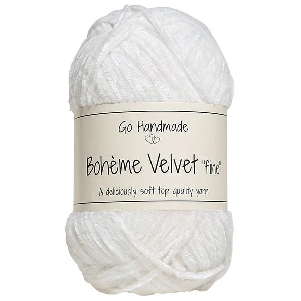Go Handmade Bohème Velvet Fine 17614 Sne hvid