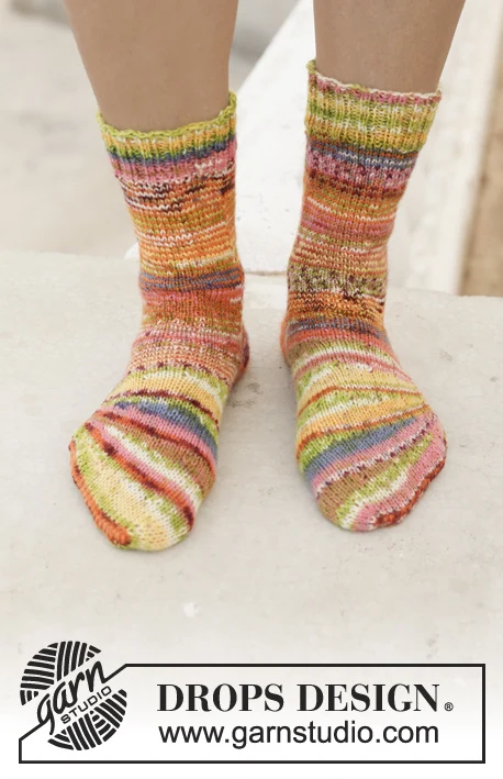 198-20 Country Fair Socks by DROPS Design