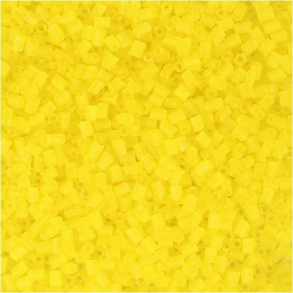 Rocaiperler, Rørperler 1,7 mm Transparent gul