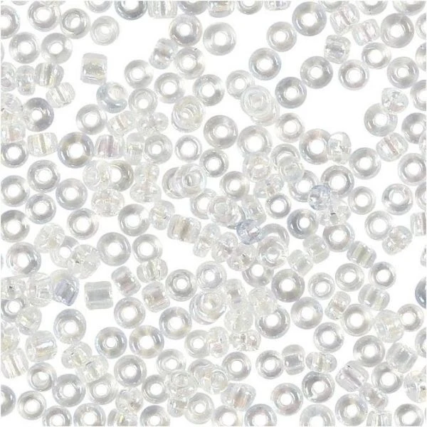 Rocaiperler, Glasperler 1,7 mm Hvid