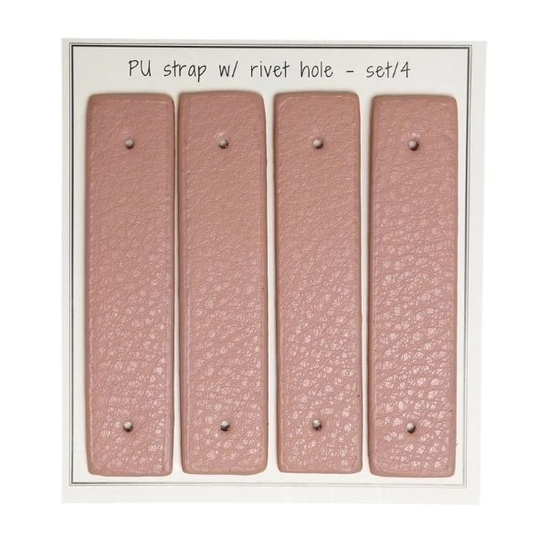 Go Handmade Remme til nitter, 8,5 x 1,8 cm, 4 stk Rosa