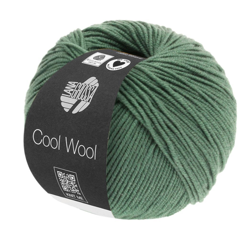 Lana Grossa Cool Wool 2021 Mørk grågrøn