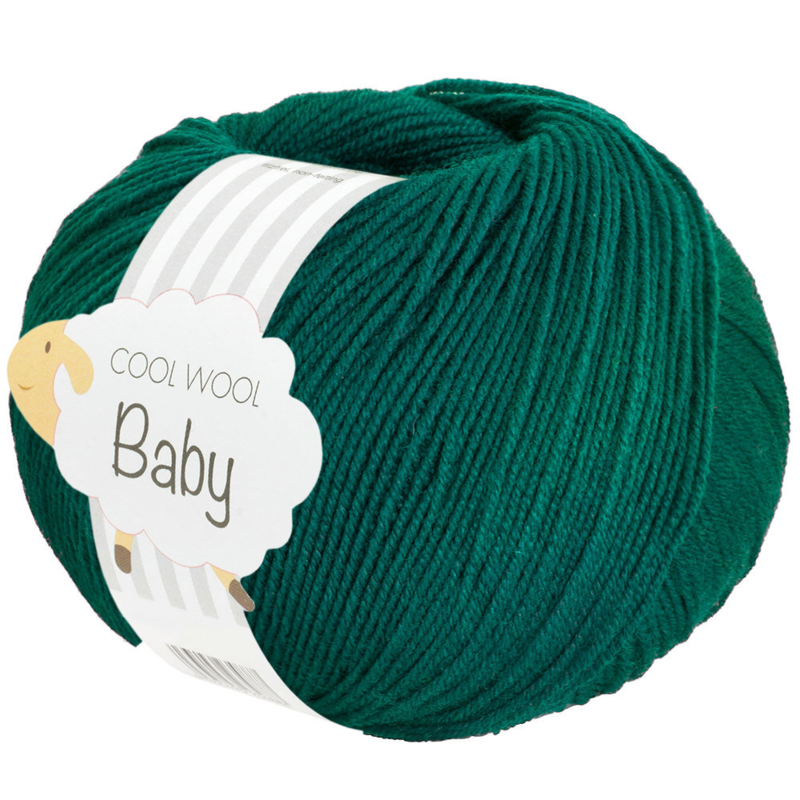 Lana Grossa Cool Wool Baby 320 Mørk grøn