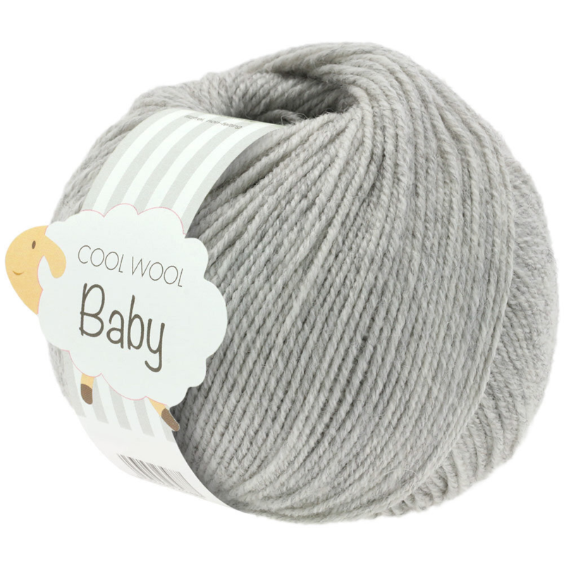 Lana Grossa Cool Wool Baby 206 Lys grå meleret