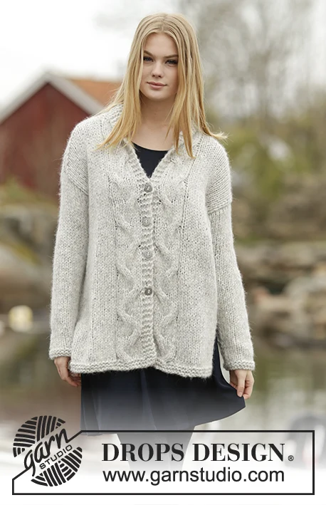 Extra 0-1188 Winter Sparkle Cardigan by DROPS Design