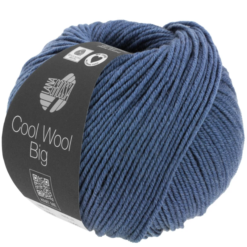 Lana Grossa Cool Wool Big 1627 Blå meleret