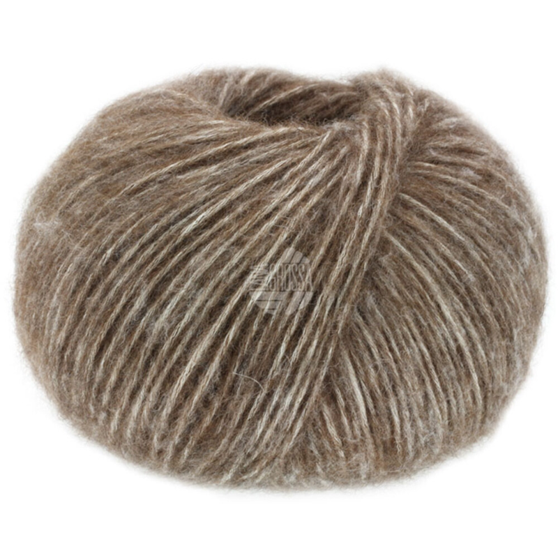 Lana Grossa Natural Alpaca Pelo 08 Mørkebrun meleret