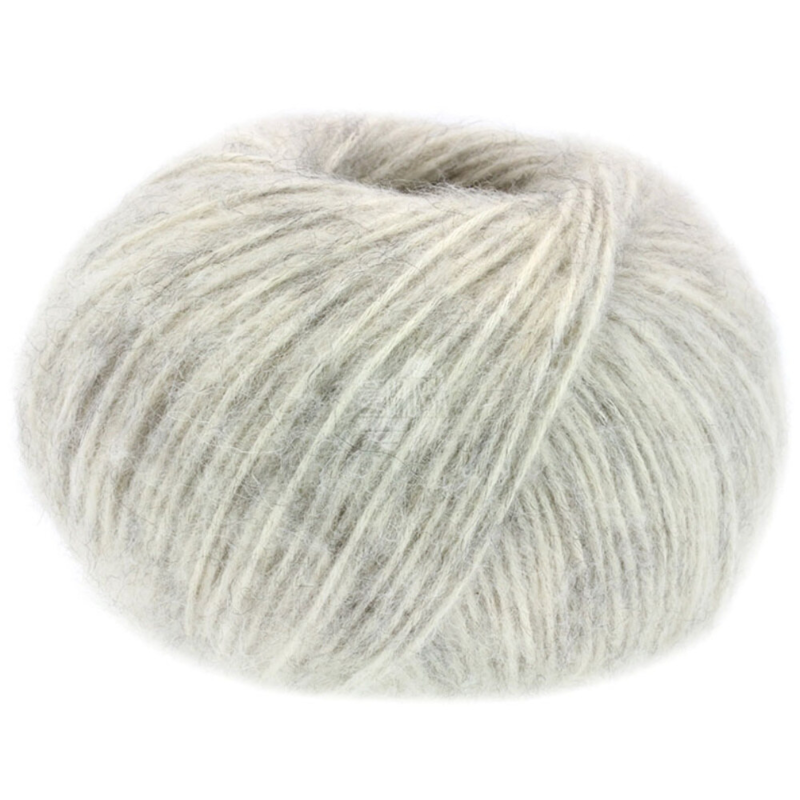 Lana Grossa Natural Alpaca Pelo 02 Råhvid/sartgrå