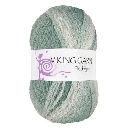 Viking Pleddgarn 736 Hvid/petrol