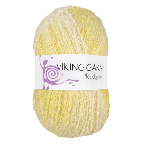Viking Pleddgarn 745 Hvid/gul