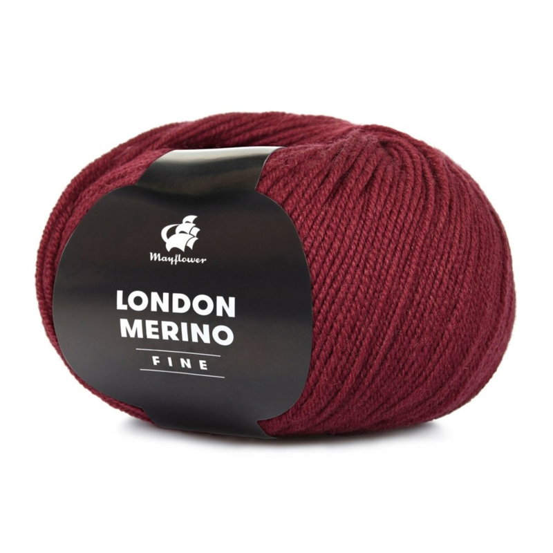 Mayflower London Merino Fine 016 Mørk kirsebær