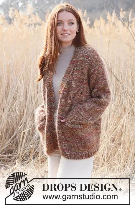 237-17 All about Autumn Cardigan by DROPS Design