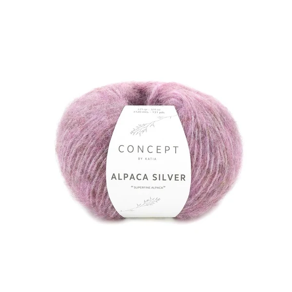 Katia Alpaca Silver 267 Mørk rosa-sølv
