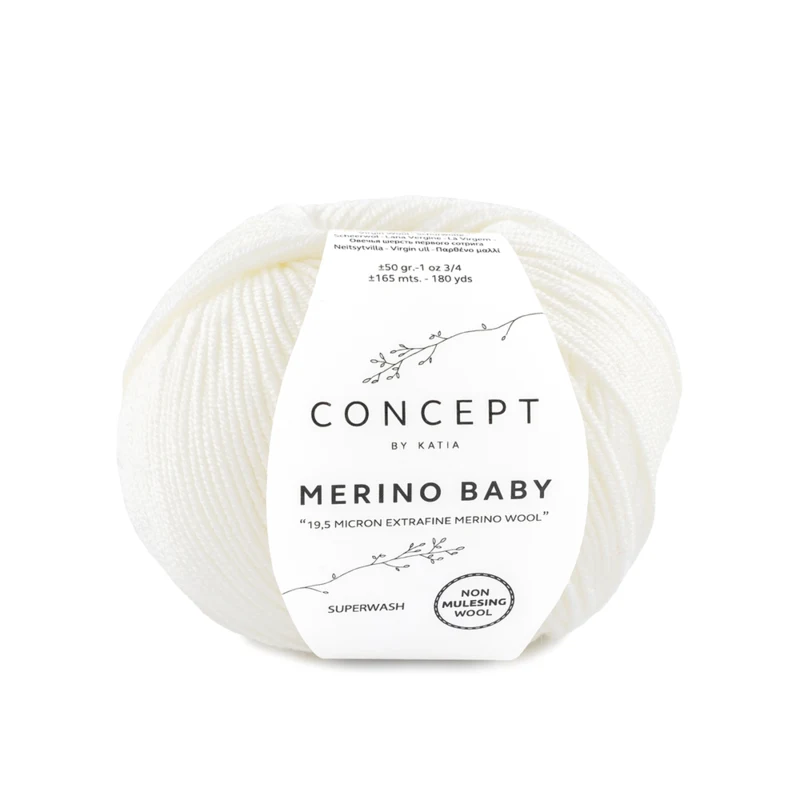 Katia Concept Merino Baby 001 Hvid