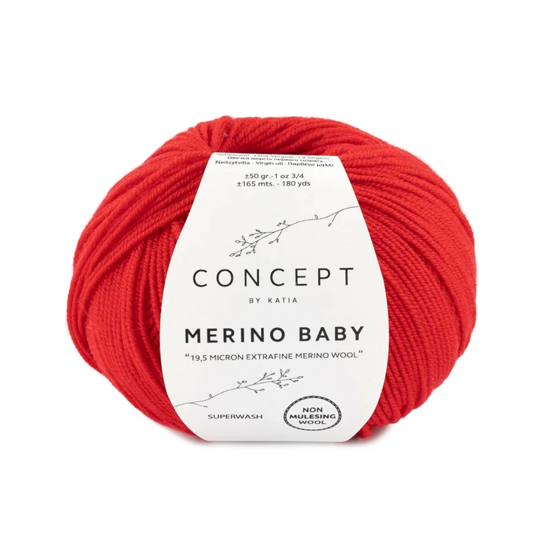 Katia Concept Merino Baby 004 Rød