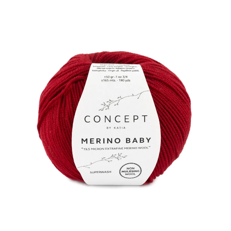 Katia Concept Merino Baby 050 Rødbrun