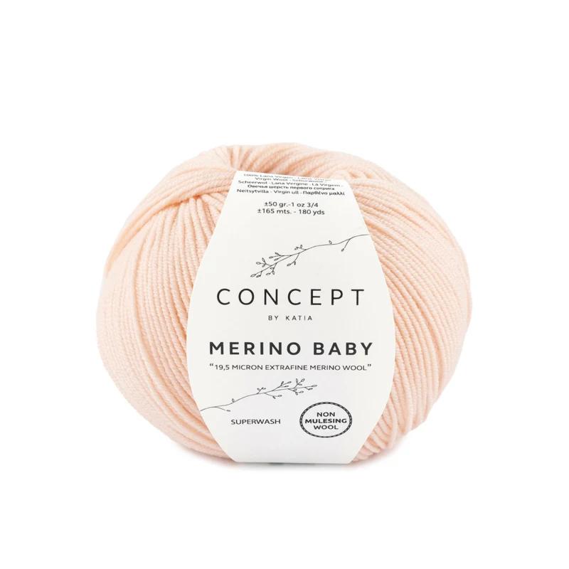 Katia Concept Merino Baby 081 Meget lys rosa