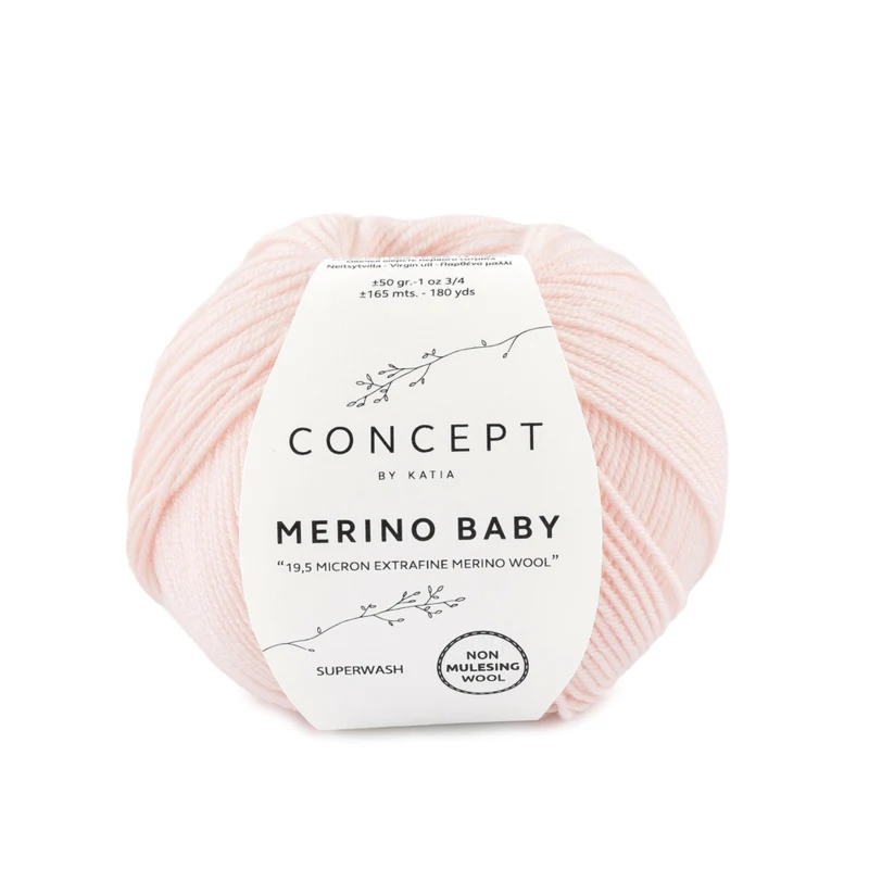 Katia Concept Merino Baby 007 Meget lys pink