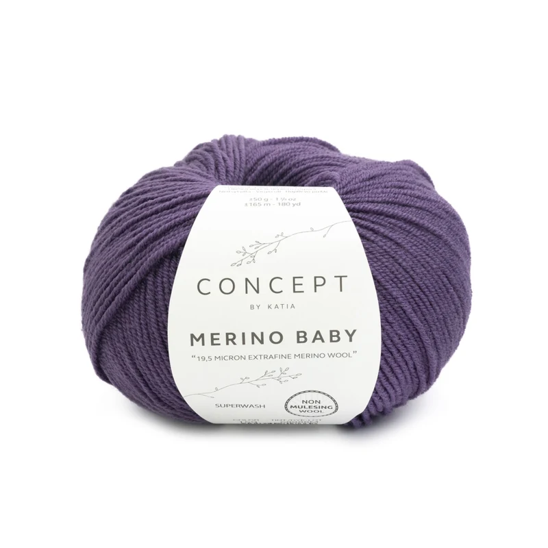 Katia Concept Merino Baby 159 Mørk violet