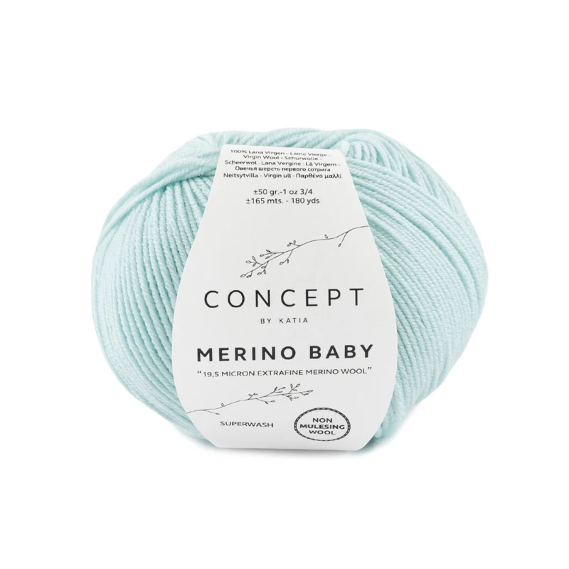 Katia Concept Merino Baby 073 Hvidlig grøn