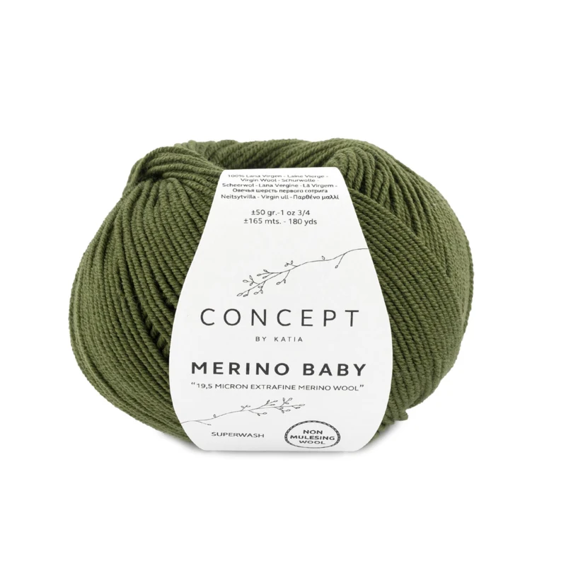 Katia Concept Merino Baby 026 Mørk grøn
