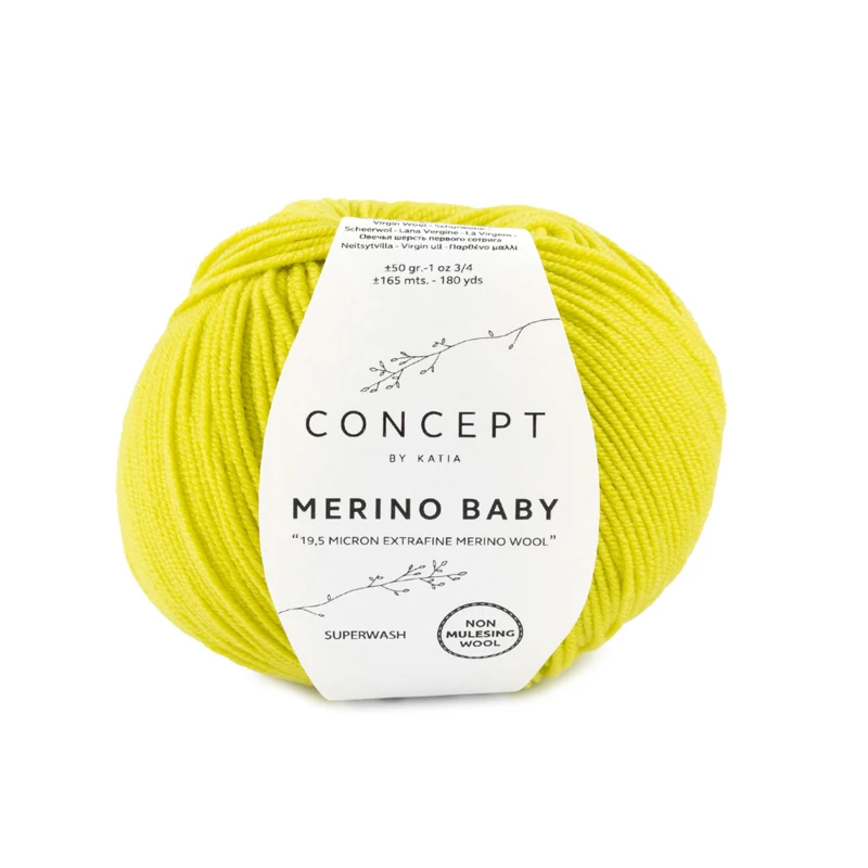 Katia Concept Merino Baby 154 Selvlysende grøn