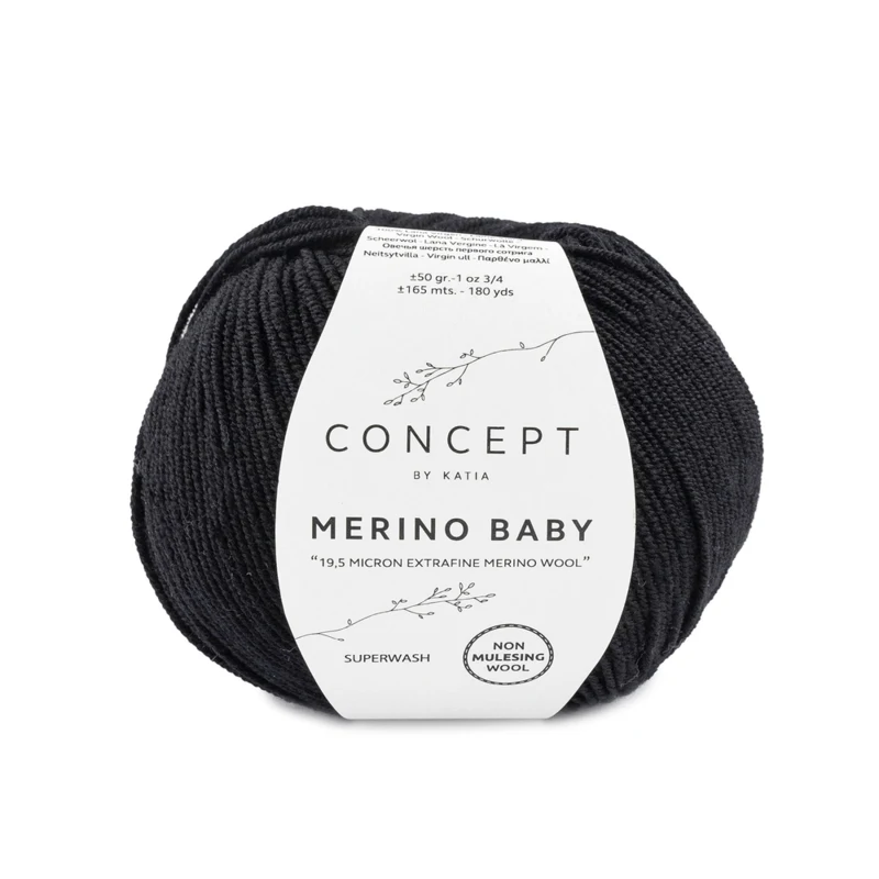 Katia Concept Merino Baby 002 Sort