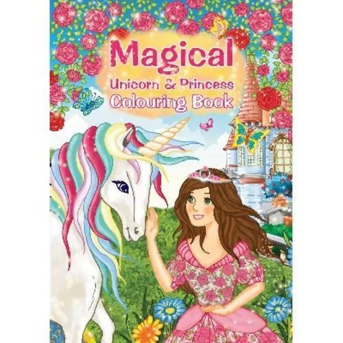 Malebog A4 Magical Unicorn and Princess, 16 sider