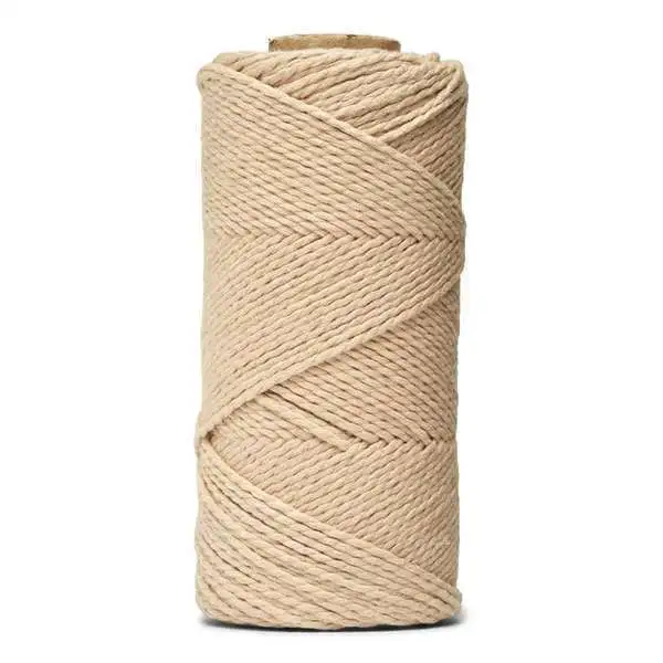 LindeHobby Macrame Lux, Rope Yarn, 2 mm Beige 05 Beige