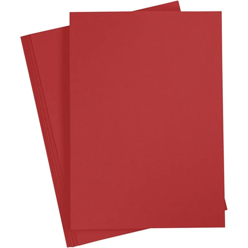 Papir, 20 stk, A4 - Rød
