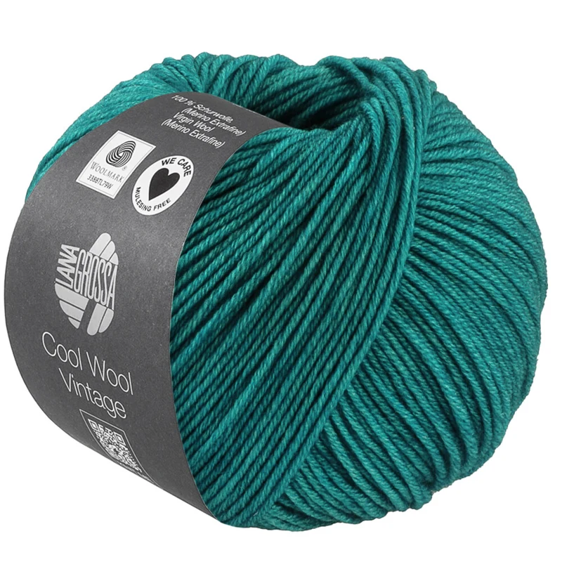 Lana Grossa Cool Wool Vintage 94 Petrolgrøn