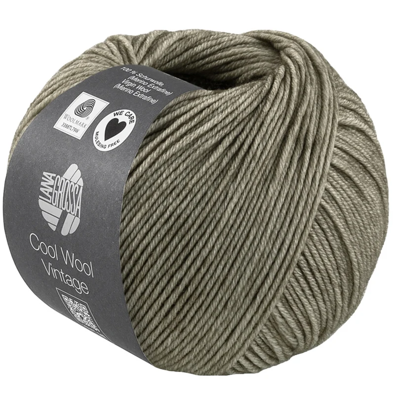 Lana Grossa Cool Wool Vintage 95 Cementgrå