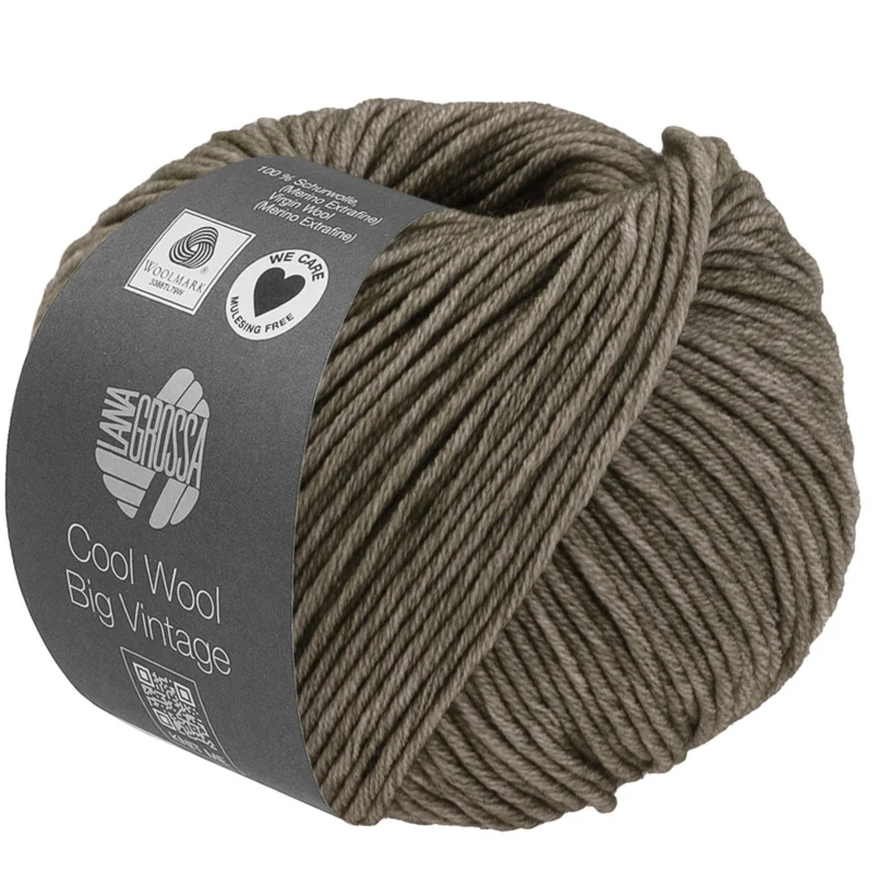 Lana Grossa Cool Wool Big Vintage 96 Grågrøn