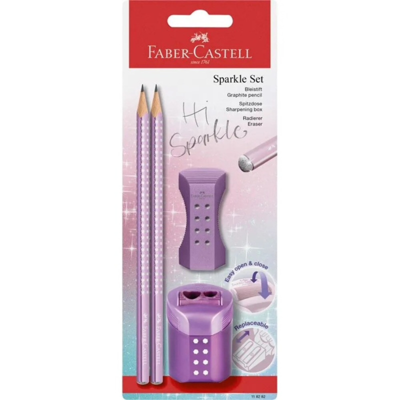 Faber-Castell, Sparkle blyantsæt, assorterede farver Violet metallic