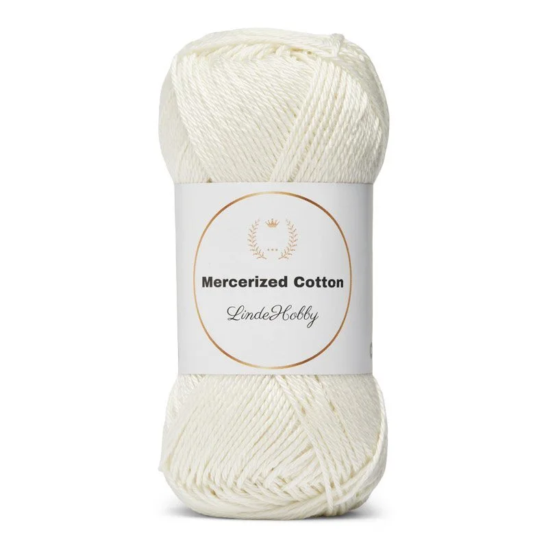 LindeHobby Mercerized Cotton 30 Naturhvid