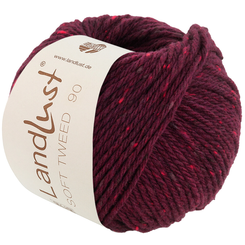 Lana Grossa Landlust Soft Tweed 90 23 Bourgogne meleret