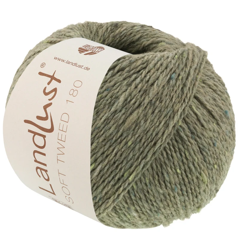 Lana Grossa Landlust Soft Tweed 180 135 Salviegrøn meleret