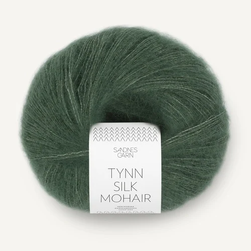 Sandnes Tynn Silk Mohair 8581 Dyb skovgrøn