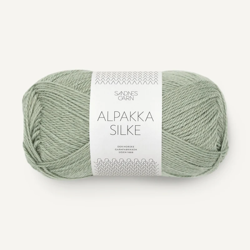 Sandnes Alpakka Silke 8521 Støvet Lys Grøn