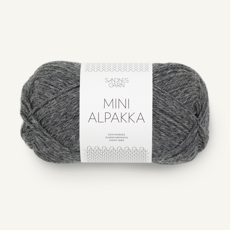 Sandnes Mini Alpakka 1053 Mørk gråmeleret
