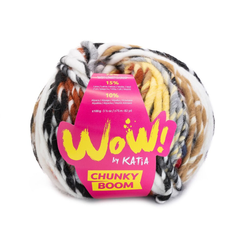 Katia Wow Chunky Boom 303 Brun-Rød-Sort