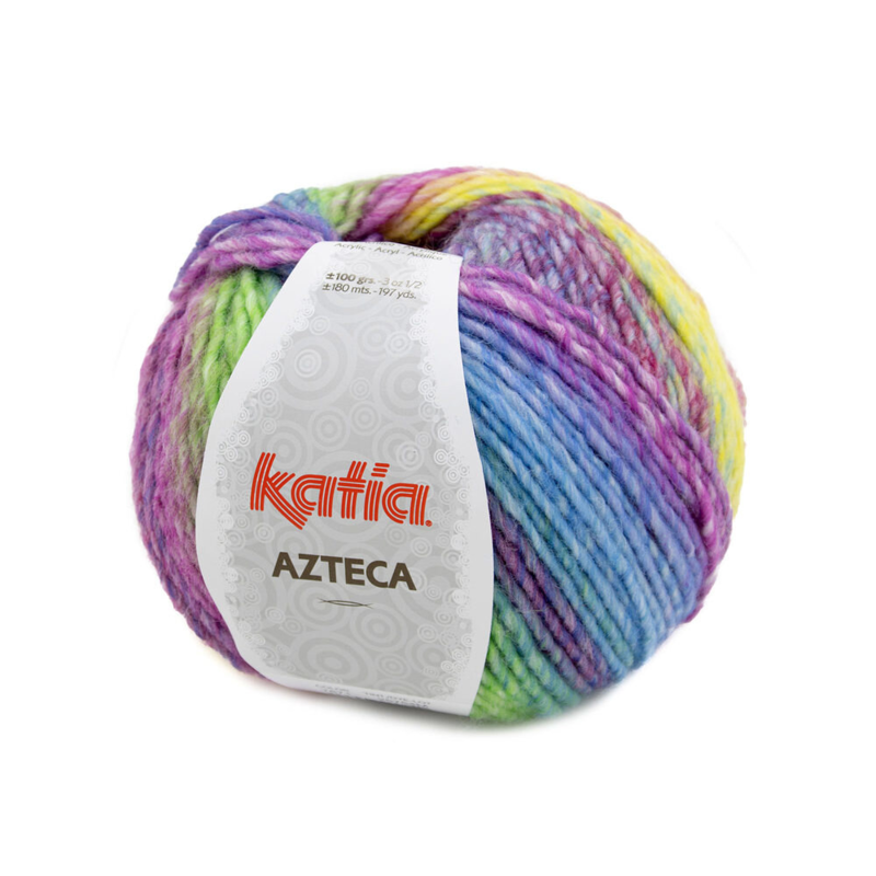 Katia Azteca 71 Orange-fuchsia-grøn-blå-lilla