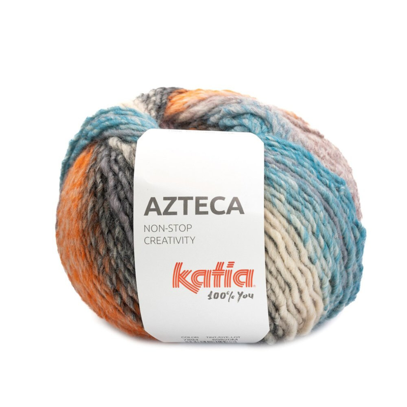 Katia Azteca 94 Orange-blå-grå