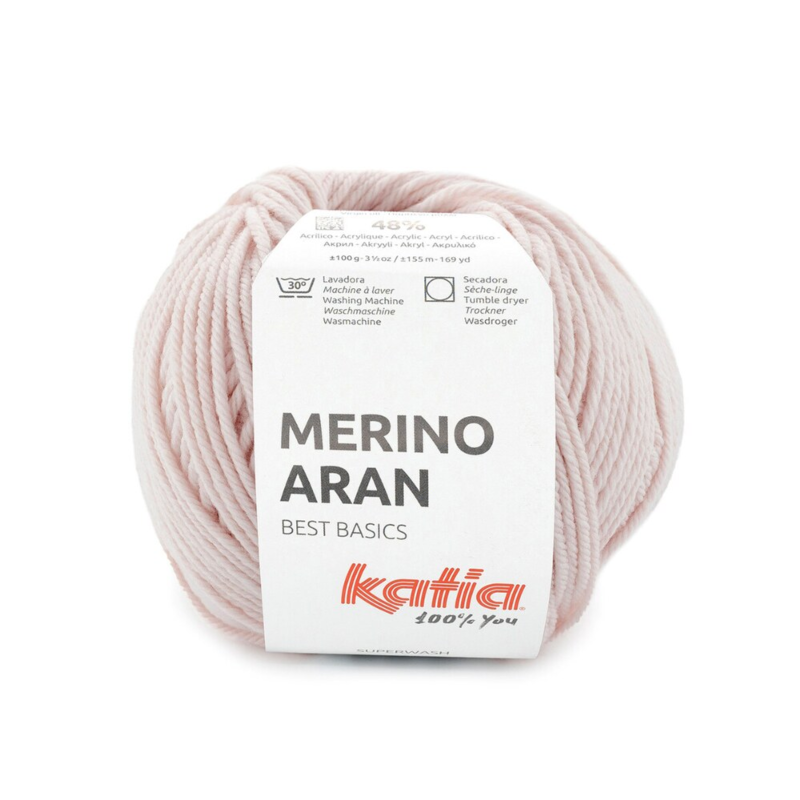 Katia Merino Aran 112 Meget lys rosa