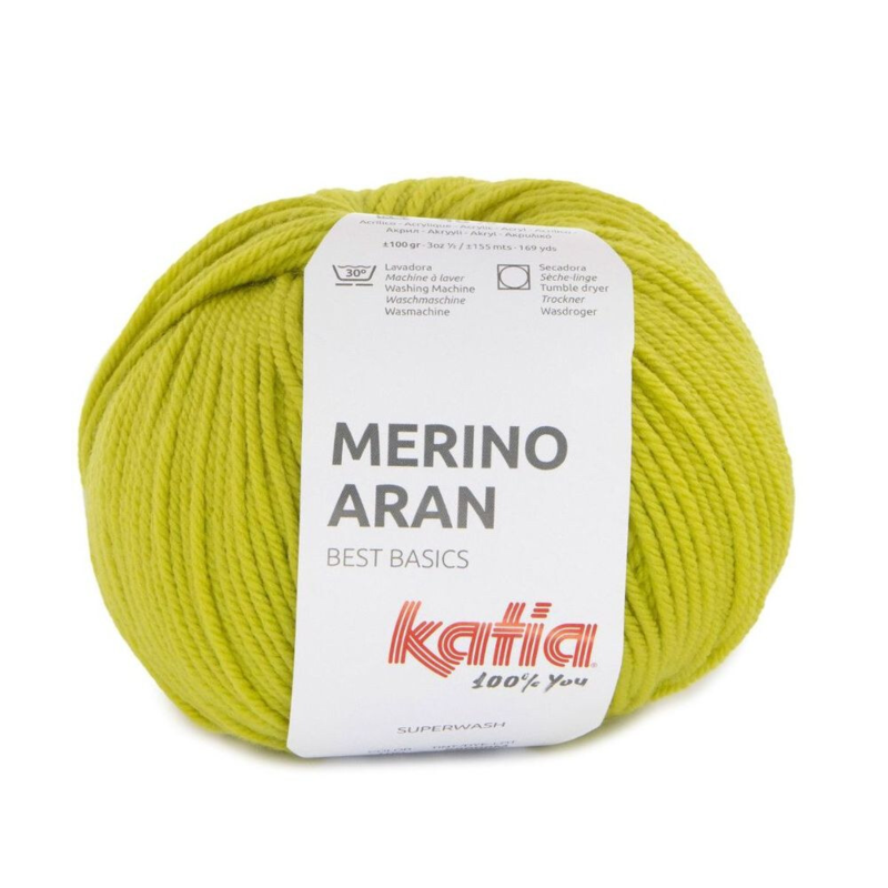 Katia Merino Aran 100 Gulgrøn