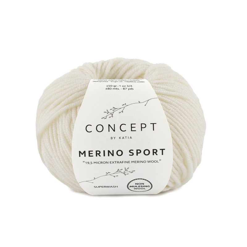 Katia Concept Merino Sport 001 Hvid