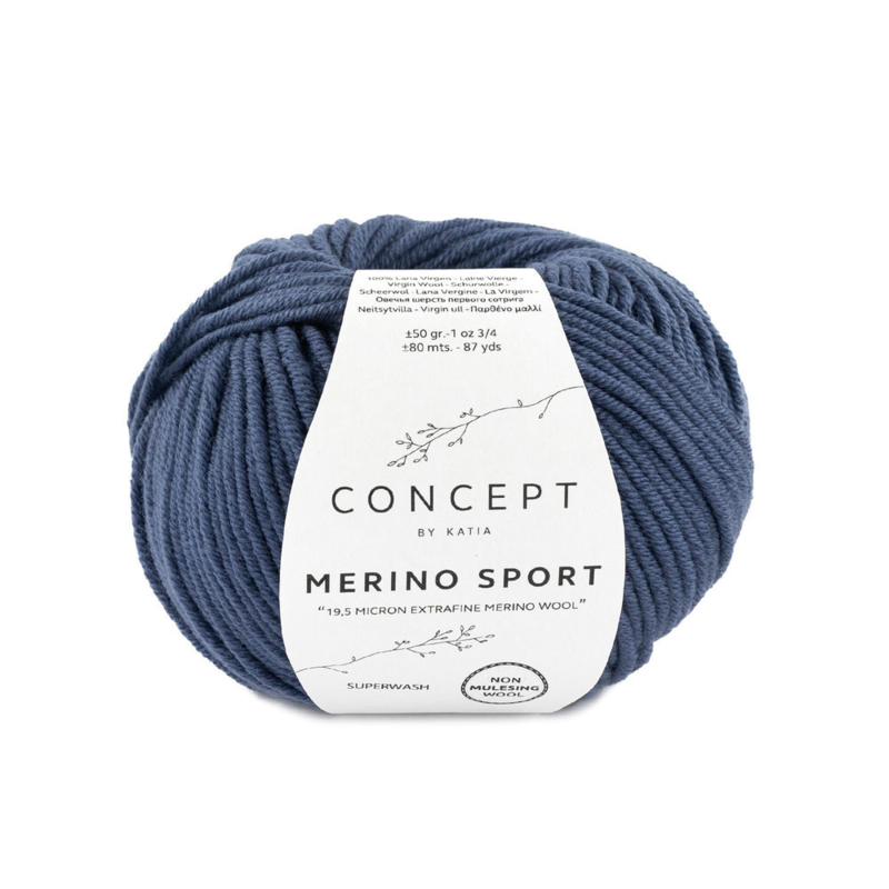 Katia Concept Merino Sport 012 Dyp blå