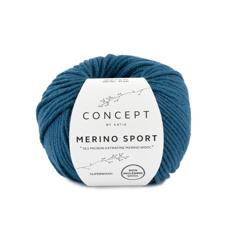 Katia Concept Merino Sport 033 Mørk turkis