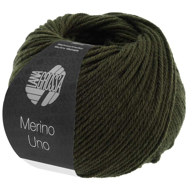 Lana Grossa Merino Uno 72 Sort-grøn