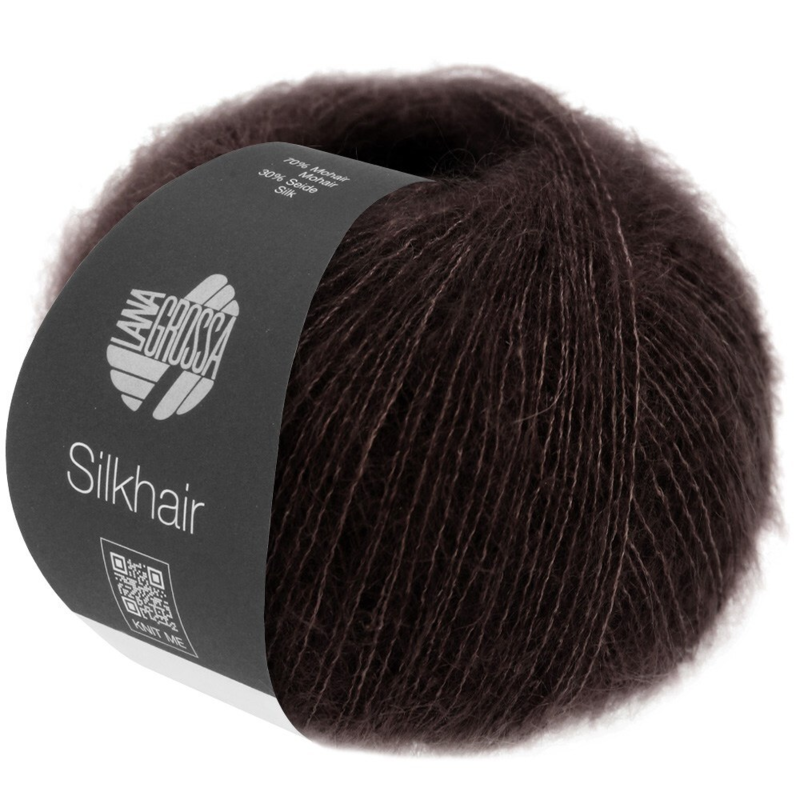 Lana Grossa Silkhair 209 Sortbrun